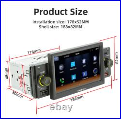 5in 1 Din Carplay Android Auto Radio Car Stereo MP5 Player Mirror Link WithCamera
