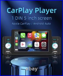 5in Bluetooth Car Stereo Radio 1DIN FM MP5 USB Mirror Link Carplay Android Auto