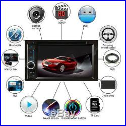 6.2Double 2Din HD Car Stereo DVD Player Bluetooth Mirror for GPS Sat Nav MP3 TV