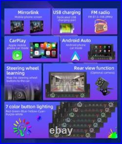 6.2 Inch Touch Screen Car Portable For Apple CarPlay Android Auto WithRear Camera