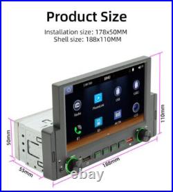 6.2 Inch Touch Screen Car Portable For Apple CarPlay Android Auto WithRear Camera