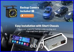 6.36 Car Stereo 1DIN Wireless Apple CarPlay Android Auto SatNav + Backup Camera