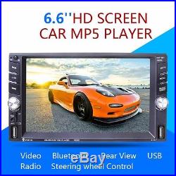 6.6 inch Touch Screen Car MP5 Player Bluetooth Radio Stereo with Rearview Camera