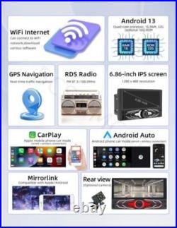 6.86 Android 13 For Apple Carplay Car Stereo GPS Navi Radio Wifi With Camera