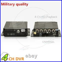 720P 4CH DVR Video Recorder Box+7 HD Car Monitor 4Pc CCD Front Rear Side Camera