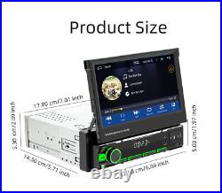 7IN Single Din CarPlay Car Stereo Radio Bluetooth MP5 Player Touch Screen WithCam
