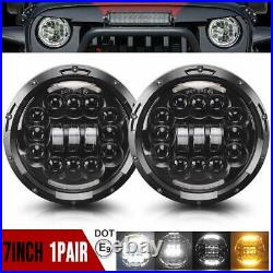 7Inch FOR Land Rover Defender LED Cree Headlight 1pair E Approved 90 110 4x4 730