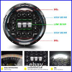 7Inch Round LED Headlight Halo Angle Eyes for Jeep Wrangler Truck Off Motorcycle