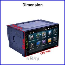 7 Android WIFI Double 2DIN Car Radio Stereo MP5 Player Sat GPS Navigation Touch