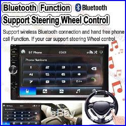 7 Double Car Radio Stereo MP5 MP3 Player 2Din Bluetooth FM AUX USB Head Unit UK