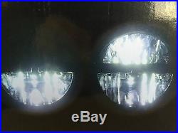 7 Inch Land Rover Defender LED Cree DRL Headlight x2 E Approved 90 110 4x4 730