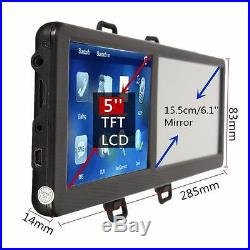 8GB 5 inch Touch Screen Bluetooth Car SUV GPS Navigation SAT NAV Rearview Mirror
