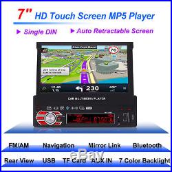 8G MAP Card 7 Touch Screen Single Din Car MP5 Player Radio Stereo GPS SAT NAV