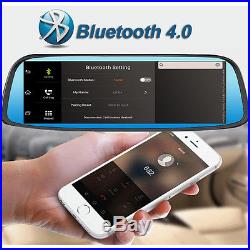 8'' 4G Touch Autos DVR Camera Rearview Mirror GPS Bluetooth Wifi Video Recorder