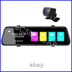 9.66 HD Mirror Dash Cam Car DVR Video Recorder With Front Interior Rear Camera