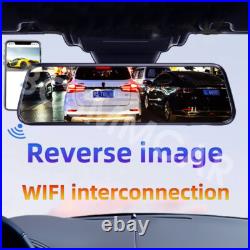 9.66 HD Mirror Dash Cam Car DVR Video Recorder With Front Interior Rear Camera