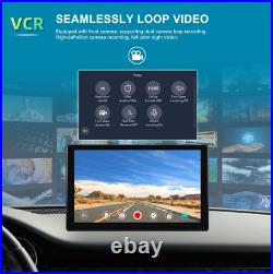 9in Car Monitor DVR Dash Cam ADAS Dashboard Recorder Foward Camera Mirror Link