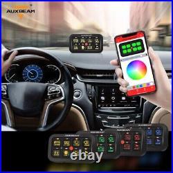AUXBEAM RGB 8 Gang Switch Panel Relay System Kit For Car Off-road Marine ATV UTV