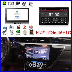 Android 7.1 Single DIN 10.1 Car Stereo GPS Sat Nav SD DAB+ WiFi Radio Bluetooth