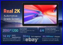 Android Auto 10.95 2K Single DIN Head Unit CarPlay 6+64G Navigation TouchScreen