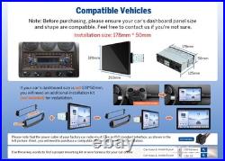 Android Auto 10.95 2K Single DIN Head Unit CarPlay 6+64G Navigation TouchScreen