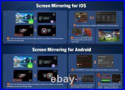 Android Auto 10.95 2K Single DIN Head Unit CarPlay 6+64G Navigation TouchScreen