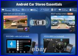 Android Auto 10.95 2K Single DIN Head Unit CarPlay 6+64G Navigation TouchScreen