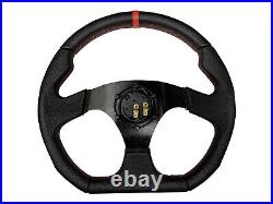 Black Aftermarket 350mm D1 Steering Wheel + Quick Release boss B30