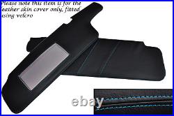 Blue Stitch Fits Range Rover P38 1994-2002 2x Sun Visors Leather Covers Only