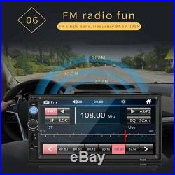 Bluetooth Car Radio Stereo 7 Inch Double 2DIN FM USB/MP5 Player Touch Screen AUX