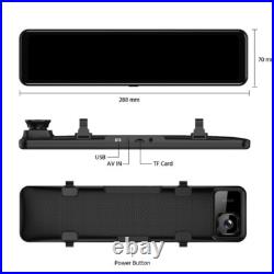 Car Camera Stream RearView 12inch Mirror 2K Video Recorder Registrator Dash Cam