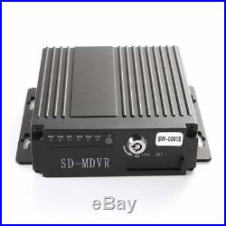 Car Mobile 4CH DVR SD Card 3G/4G/Wifi GPS Antenna Realtime Video Recorder+Remote