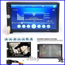 Car Radio Audio Stereo MP5 Player 2Din USB FM Bluetooth + Rear View Camera NEW