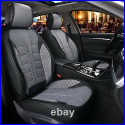 Car Seat Covers Full Set Grey Black Premium Fabric & Leatherette For Land Rover