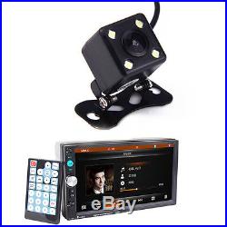 Car Stereo Audio MP5 Player Handsfree Bluetooth Rear View Camera Touch Screen