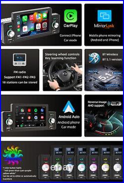 Car Stereo For Apple Carplay Android Auto FM Radio MP5 Player 5in 1Din HeadUnit