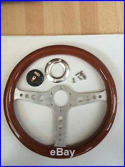 Classic Vintage Wood Rim Steering Wheel Fit Omp Sparco Mountney Momo Boss Kit