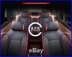 Deluxe 7 PCS Seat Cover Leather Full Set Cushion 5-Seats Car Seat Accessories