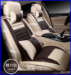 Deluxe Edition 5-Seat Car Seat Cover Mat PU Leather For Car Interior Accessories