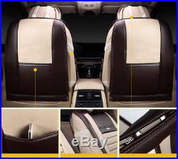 Deluxe Edition 5-Seat Car Seat Cover Mat PU Leather For Car Interior Accessories