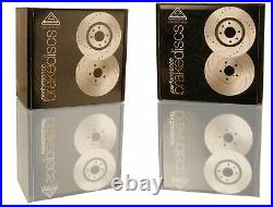 Dimpled and Grooved and Blacked Brake Discs (Pair) PBD810DIB Fits LAND ROVER