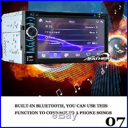 Double 2 DIN HD 6.2 Touch Screen Car DVD Player for GPS Sat Nav Stereo Radio UK