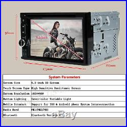 Double DIN 6.2 In dash Car Stereo Radio CD DVD Player FM/USB/SD Bluetooth MP3