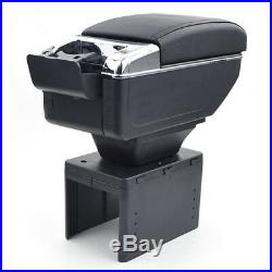 Double-layer telescopic style car central container armrest box Store box holder