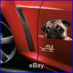 Funny Cute 3D Car Window Decals Pug Dog Watch Snail Pet Puppy Laptop Stickers