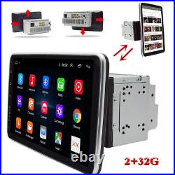 GPS Double Din Rotatable 10.1in Android 9.1 Car Radio Stereo WiFi Mirror Link