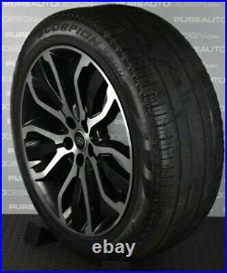 Genuine 21 Range Rover Sport Black & Cut 5007 Alloy Wheels With Tyres TPMS x 4