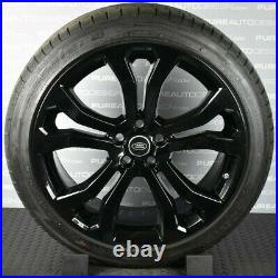 Genuine Range Rover 22 SVO Alloy Wheels Viper Black WIth Tyres & TPMS X FOUR