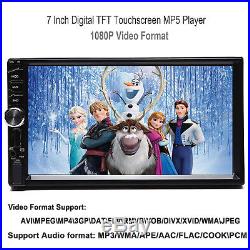HD Touch In Dash Car Stereo MP5 Player 7 Bluetooth FM Radio TF/USB 2 Din+Camera