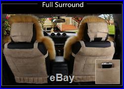 Hot 138cm 63 cm 2 Front Seat Cover Warm Winter Automobile Decoration 2 PCS